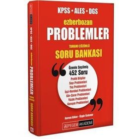 Pegem Yayınları Ezberbozan KPSS ALES DGS Problemler Tamamı Çözümlü Soru Bankası