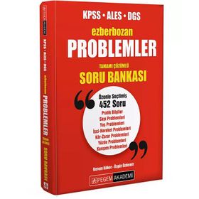 Pegem Yayınları Ezberbozan KPSS ALES DGS Problemler Tamamı Çözümlü Soru Bankası