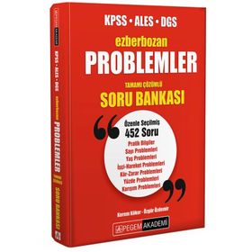 Pegem Yayınları Ezberbozan KPSS ALES DGS Problemler Tamamı Çözümlü Soru Bankası