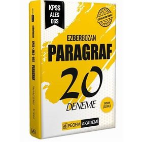 Pegem Yayınları KPSS ALES DGS Ezberbozan Paragraf 20 Deneme