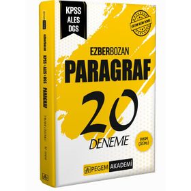 Pegem Yayınları KPSS ALES DGS Ezberbozan Paragraf 20 Deneme