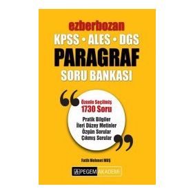 Pegem Yayınları KPSS ALES DGS Ezberbozan Paragraf Soru Bankası