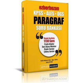 Pegem Yayınları KPSS ALES DGS Ezberbozan Paragraf Soru Bankası