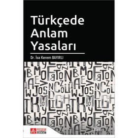Pegem Yayınları Türkçede Anlam Yasaları