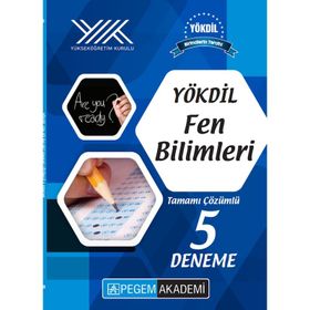 Pegem Yayınları YÖKDİL Fen Bilimleri Tamamı Çözümlü 5 Deneme