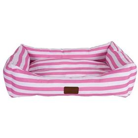 Peggy Daisy 95x70x23 cm Xlarge Pembe Çizgili Köpek Yatağı