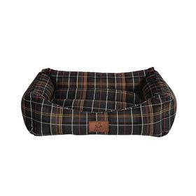 Peggy Lady Gri Ekose 80x60x23 cm Köpek Yatağı