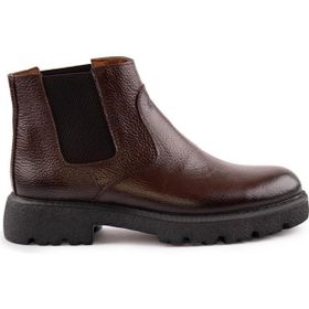 Pegia DG5013 Deri Chelsea Kahve Erkek Bot