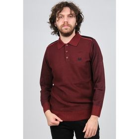 Pelikan 1577412 Kırmızı Polo Yaka Erkek Kazak