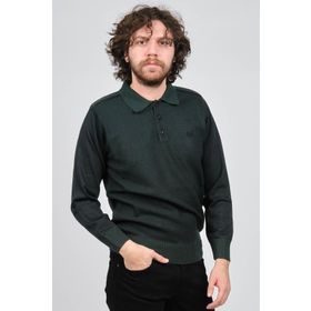 Pelikan 1577412 Yeşil Polo Yaka Erkek Kazak