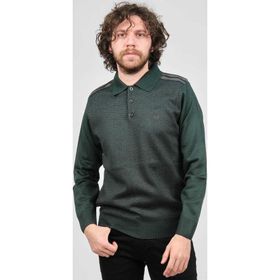 Pelikan 1577424 Yeşil Polo Yaka Erkek Kazak