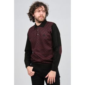 Pelikan 1577427 Bordo Dirsek Detaylı Polo Yaka Erkek Kazak