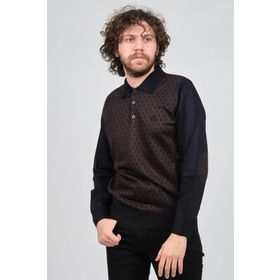 Pelikan 1577427 Lacivert Dirsek Detaylı Polo Yaka Erkek Kazak