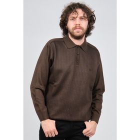 Pelikan 1578417 Kahverengi Desenli Polo Yaka Erkek Kazak