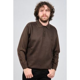 Pelikan 1578417 Kahverengi Desenli Polo Yaka Erkek Kazak
