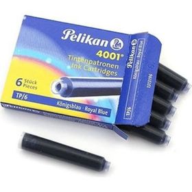 Pelikan 4001 Royal Dolma Kalem Küçük 6 Adet Kutu Mavi Mürekkep Kartuşu