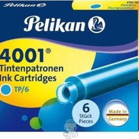 Pelikan 4001 Turkuaz 6'lı Dolmakalem Kartuşu