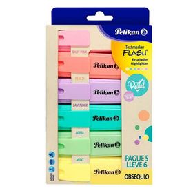 Pelikan 6lı Set Pastel Renkler Fosforlu Kalem