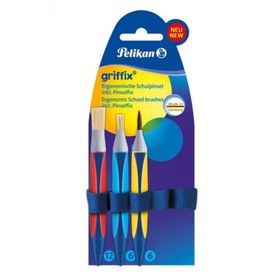 Pelikan 700726 Ergonomik 3'lü Sulu Boya Fırçaları