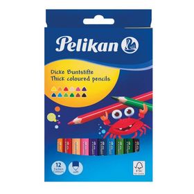 Pelikan 724039 12'li Jumbo Üçgen Kuru Boya Kalemi