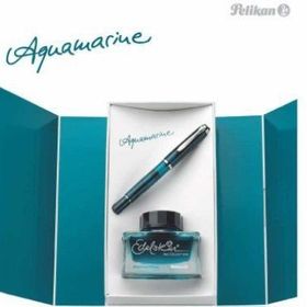 Pelikan 802390 Klasik Seri Special Edition M205 Aquamarine Dolma Kalem - F Uç