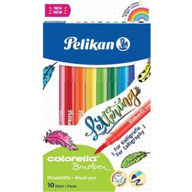 Pelikan 814577 Colorella Fırça Uçlu 10'lu Keçeli Kalem