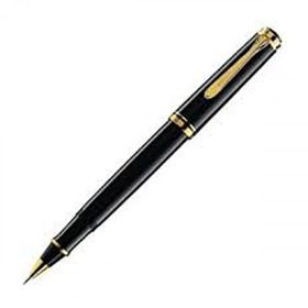 Pelikan R600 Siyah 14 Ayar Altın Kaplama Roller Kalem