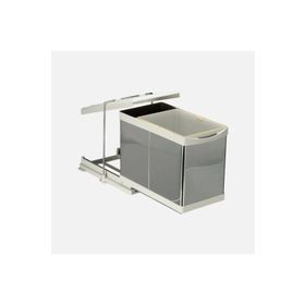 Pelikan Raylı 20+1 lt Paslanmaz Açık Gri Çöp Kutusu