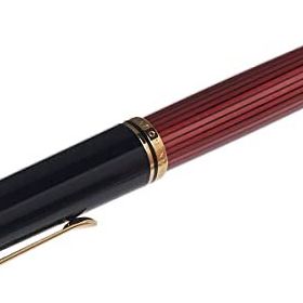 Pelikan Souveraen M800 Siyah Kırmızı Fountain Kalem