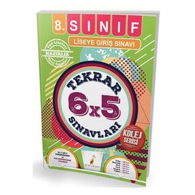 Pelikan Yayınları 8. Sınıf Liseye Giriş Sınavı 6x5 Tekrar Sınavları Kolej Serisi