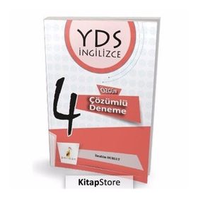 Pelikan Yayınları YDS İngilizce 4 Özgün Çözümlü Deneme İbrahim Durgut