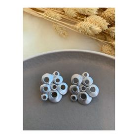 Pelin Aksesuar Antik Silver Bubbles Küpe