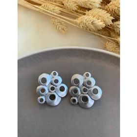 Pelin Aksesuar Antik Silver Bubbles Küpe
