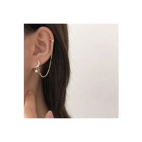 Pelin Aksesuar Ay Yıldız Piercing Küpe