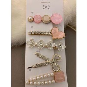 Pelin Aksesuar Pembe 5'li Yan Toka Seti