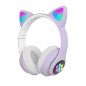 Peltech STN-28 Lila Bluetooth Kedi Kulaklık