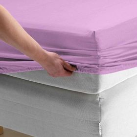 Pembe 150x200 cm Çift Kişilik Lastikli Penye Çarşaf