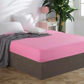 Pembe 150x200 cm Çift Kişilik Lastikli Penye Çarşaf