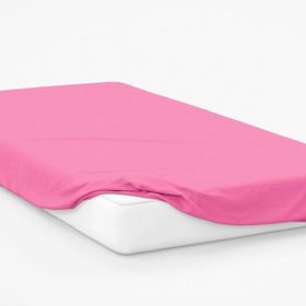 Pembe 150x200 cm Çift Kişilik Lastikli Penye Çarşaf