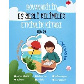 Pembe Fil Yayınları - Boyanabilir Eş Sesli Kelimeler Etkinlik Kitabı
