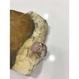 Pembe Kuvars Taşlı Gümüş Özel Tasarım Bayan Yüzük