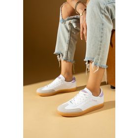 Pembe Potin 001-1007-24Z Lila Beyaz Kadın Sneaker Ayakkabı