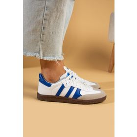 Pembe Potin 001-1009-24 Beyaz Mavi Kadın Sneaker Ayakkabı