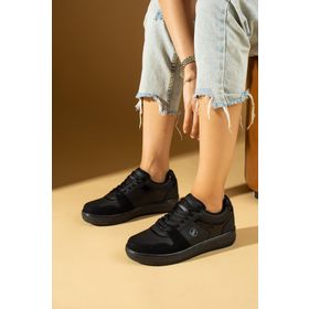 Pembe Potin 001-2100-S Siyah Kadın Sneaker Ayakkabı
