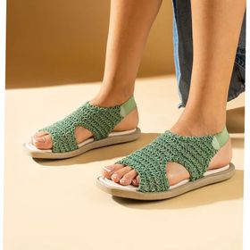 Pembe Potin 80-1107-24 Yeşil Kadın Sandalet