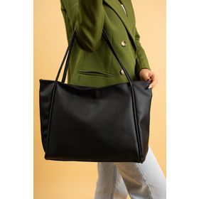 Pembe Potin BAG4299 Siyah Kadın Günlük Çanta