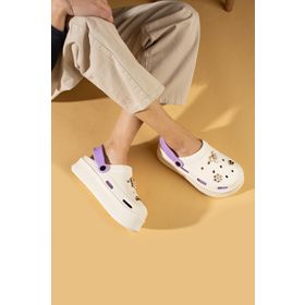 Pembe Potin DNZ225-24 Bej Lila Kadın Sandalet