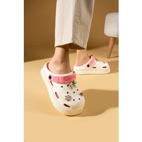 Pembe Potin DNZ225-24 Bej Pudra Kadın Sandalet