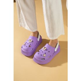 Pembe Potin DNZ225-24 Lila Kadın Sandalet