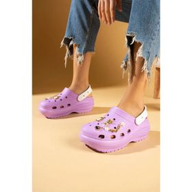 Pembe Potin DNZ602-24 Lila Kadın Sandalet